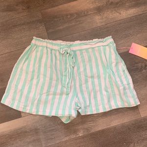 Stoney Clover Lane for Target mint green striped elastic band high waist shorts